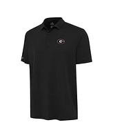 Antigua Men's Black Georgia Bulldogs Reprocess Polo Shirt