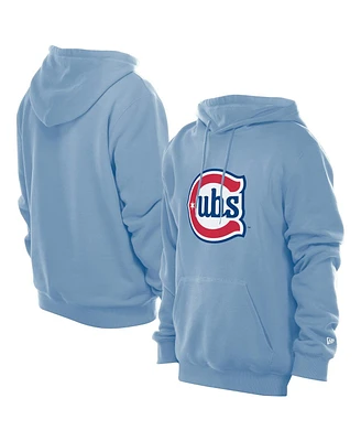 New Era Men's Light Blue Chicago Cubs Star Alternative Logo Pullover Hoodie