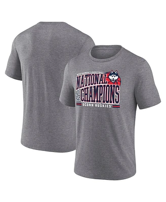 Fanatics Men's Heather Gray UConn Huskies 2025 Ncaa Women's Basketball National Champions Tri-Blend T-Shirt
