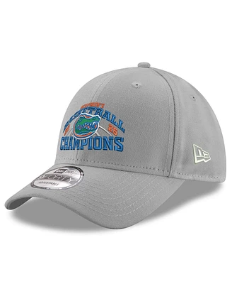 New Era Men's Gray Florida Gators 2025 Ncaa Men's Basketball National Champions 9FORTY Adjustable Hat