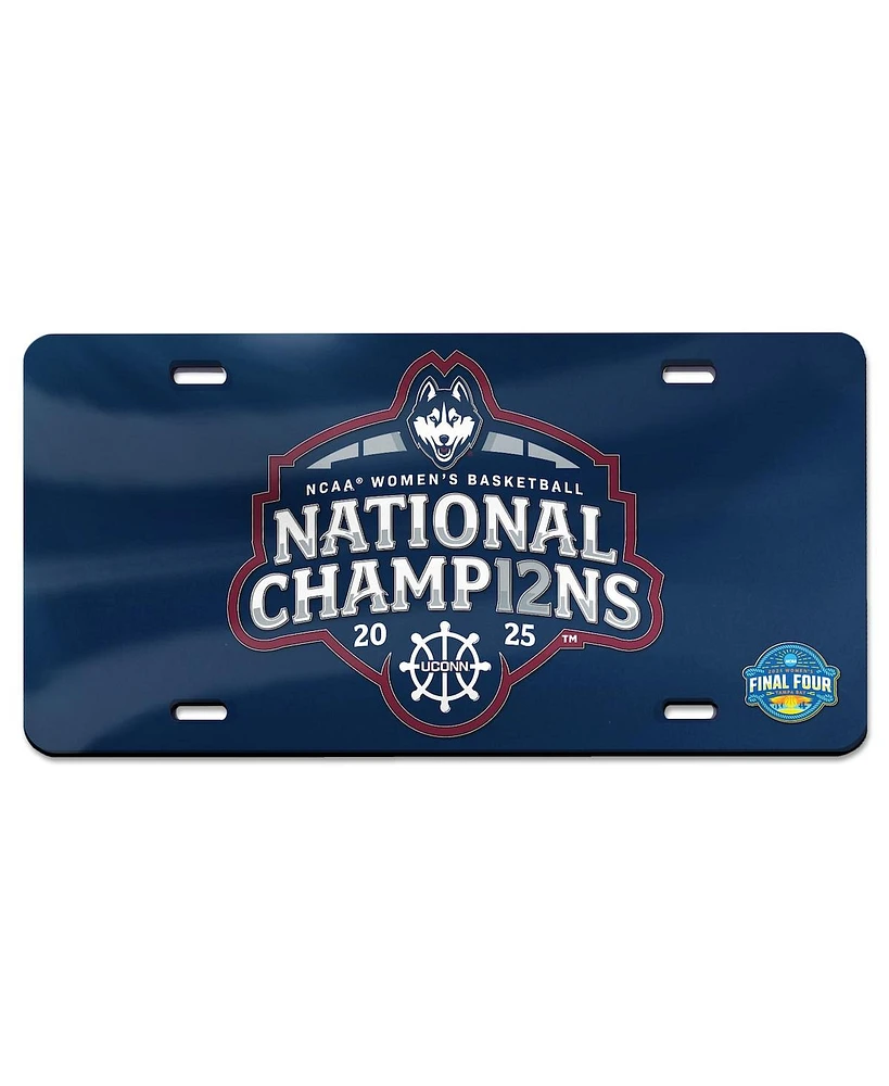 Wincraft UConn Huskies 2025 Ncaa Women's Basketball National Champions Laser-Cut Metal License Plate Frame
