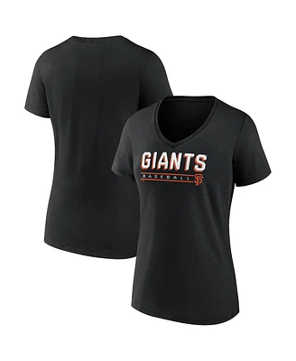 Fanatics Women's Black San Francisco Giants V-Neck T-Shirt