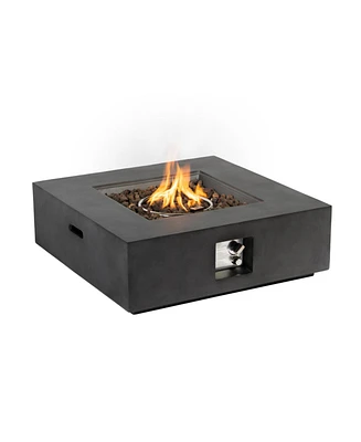 Mondawe 35-inch,50,000 Btu Square Planter BaseOutdoor Propane Fire Pit Table