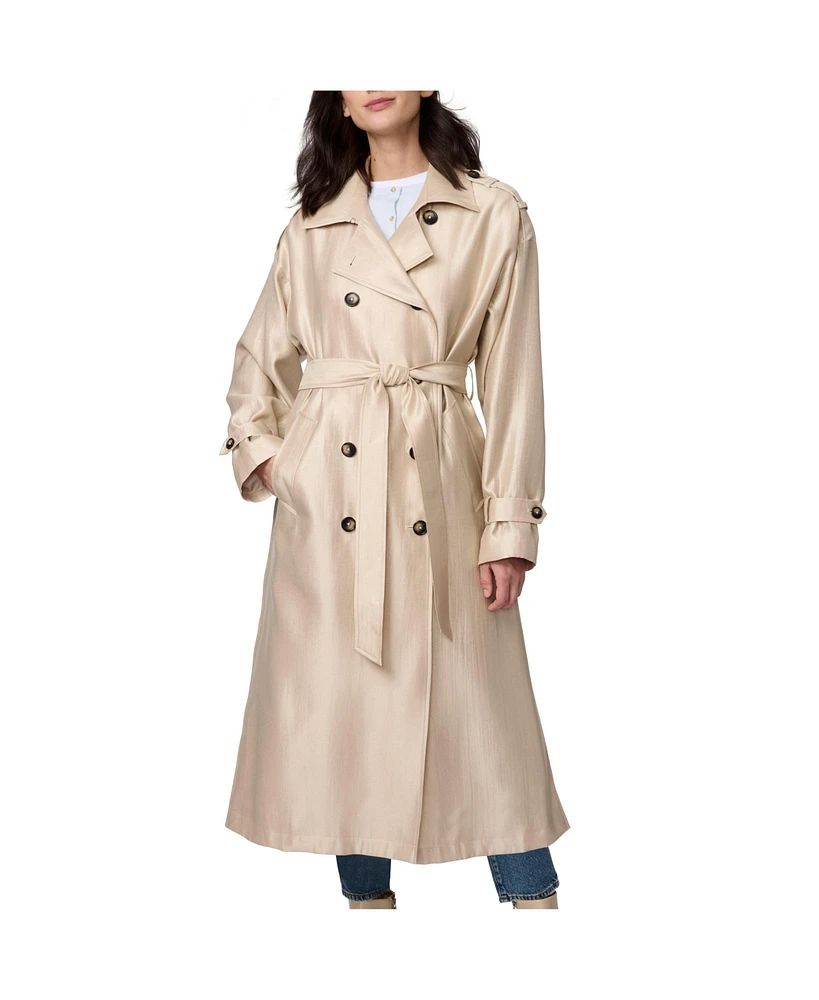 Bernardo Women's Golden Luster Double Breasted Trench