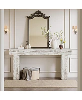 Tribesigns 63-Inch Long Console Table, Farmhouse Wooden Sofa Table Behind The Couch, Narrow Entryway Table for Entrance, Hallway, Living Room (Distres