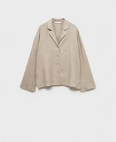 Mango Women's Linen-Blend Shirt