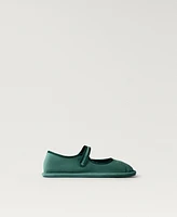 Mango Women's Velour Buckle Ballet Flats