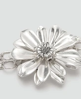 Mango Women's Metal Chain Flower Belt