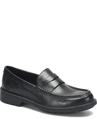Born Men's Langley Leather Slip On Penny Loafers