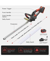 20V Max 20" Cordless Hedge Trimmer (Battery & Charger Included)