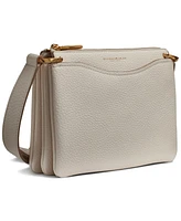 Donna Karan Glenwood Zippered Leather Crossbody with Tassel Detail