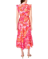 Msk Petite Floral-Print Maxi Dress
