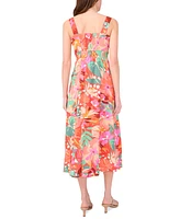 Msk Petite Floral-Print Maxi Dress