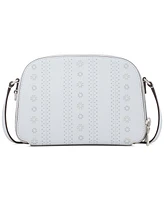 Kate Spade New York Serena Pointelle Double-Zip Dome Leather Crossbody