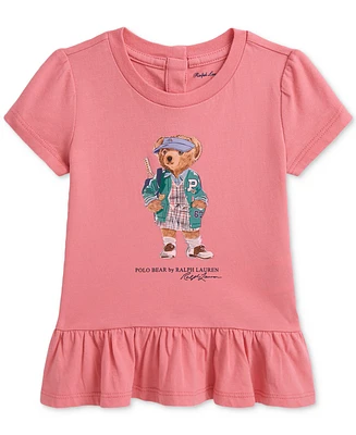 Polo Ralph Lauren Baby Girls Cotton Peplum Tee