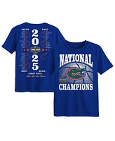 Outerstuff Preschool Royal Florida Gators 2025 Ncaa Men's Basketball National Champions Bracket T-Shirt