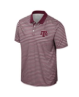 Colosseum Men's Maroon Texas A&M Aggies Striped Polo Shirt