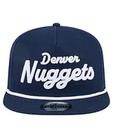 New Era Men's Navy Denver Nuggets Team Text Golfer Snapback Hat