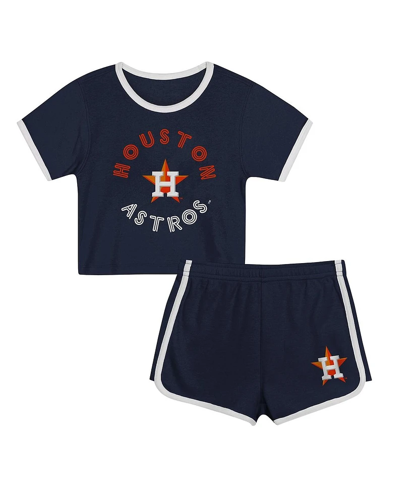 Outerstuff Toddler 2-Piece Navy Houston Astros Double Run T-Shirt and Shorts Set