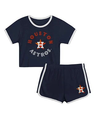 Outerstuff Toddler 2-Piece Navy Houston Astros Double Run T-Shirt and Shorts Set