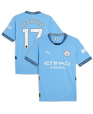 Puma Men's Kevin De Bruyne Light Blue Manchester City 2024/25 Home Replica Player Jersey