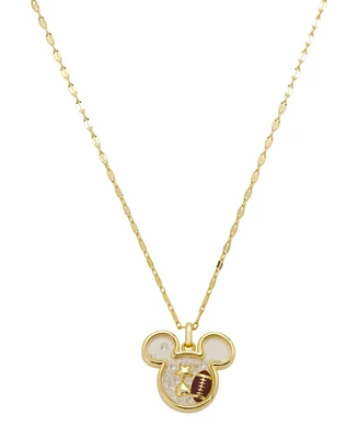 Disney Cubic Zirconia Mickey Mouse Football Shaker Pendant Necklace