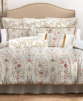 Rose Tree Baroda Embroidered Neckroll Decorative Pillow, 24" x 6.5"