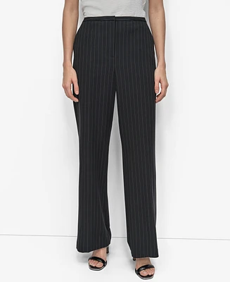 Dkny Women's Pinstripe High-Rise Flare-Leg Pants