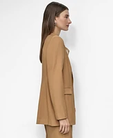 Dkny Women's Notched Collar One-Button Blazer