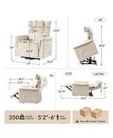 Embrace Traditional Power Lift Recliner with Heat and Massage