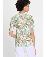 Olsen Women's Tropical Print T-Shirt