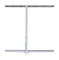Industrial Style Faux Marble Rectangular End Table with Wood and Metal Frame