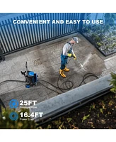 3300 Psi 2.0 Gpm Electric High Pressure Washer 25ft Hose with 4 Quick Connect Nozzles and Foam Connon