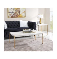 Contemporary Square End Table in Manufactured Wood Finish