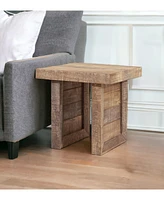 Solid Hardwood Square End Table for Living Room or Bedroom