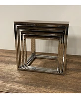 Set Of 4 Modern Rustic Nesting Accent Tables