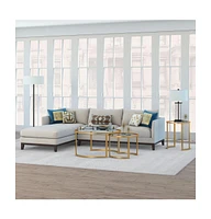 Tempered Glass Round End Table with Durable Steel Frame – Chic and Functional