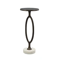 Modern 25" End Table – Bronze Finish Aluminum Design for Living Room or Patio