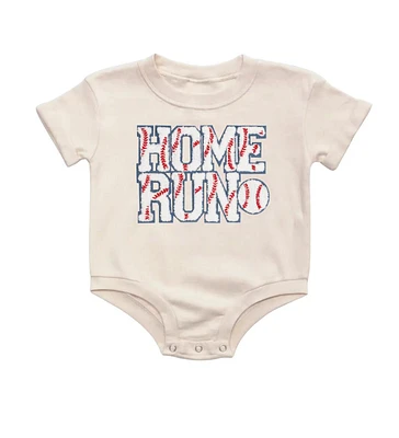 Sweet Wink Baby Boys Home Run Patch Short Sleeve Romper