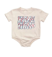 Sweet Wink Baby Boys Home Run Patch Short Sleeve Romper