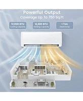Airtural Series 12000 Btu 21 SEER2 208-230V Ductless Mini Split Air Conditioner with Heater Pump Energy Star Certified