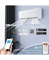 Airtural Series 24000 Btu 21 SEER2 Ductless Mini Split Air Conditioner Heater Energy Star Certified WiFi Enabled