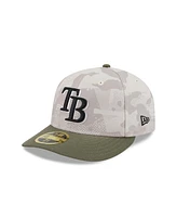 New Era Men's Light Beige/Olive Tampa Bay Rays 2025 Armed Forces Day Low Profile 59FIFTY Fitted Hat