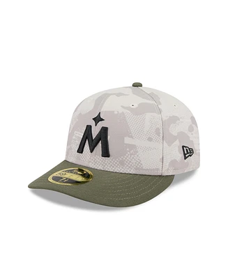 New Era Men's Light Beige/Olive Minnesota Twins 2025 Armed Forces Day Low Profile 59FIFTY Fitted Hat