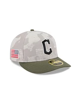 New Era Men's Light Beige/Olive Cleveland Guardians 2025 Armed Forces Day Low Profile 59FIFTY Fitted Hat