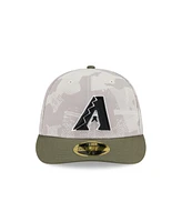 New Era Men's Light Beige/Olive Arizona Diamondbacks 2025 Armed Forces Day Low Profile 59FIFTY Fitted Hat