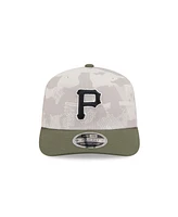 New Era Men's Light Beige/Olive Pittsburgh Pirates 2025 Armed Forces Day 9SEVENTY Adjustable Hat