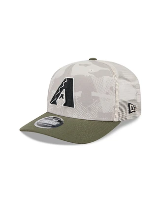New Era Men's Light Beige/Olive Arizona Diamondbacks 2025 Armed Forces Day 9SEVENTY Adjustable Hat