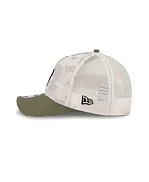 New Era Men's Light Beige/Olive San Diego Padres 2025 Armed Forces Day 9FORTY M-Crown A-Frame Adjustable Hat
