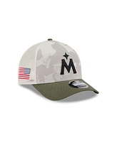 New Era Men's Light Beige/Olive Minnesota Twins 2025 Armed Forces Day 9FORTY M-Crown A-Frame Adjustable Hat